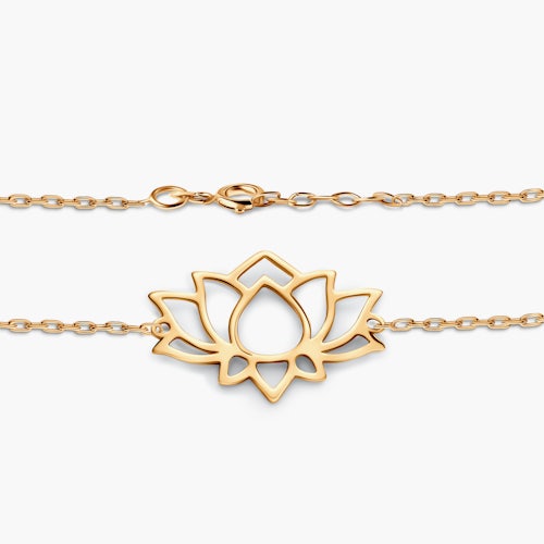 Bransoletka kwiat Savicki: złoto 585